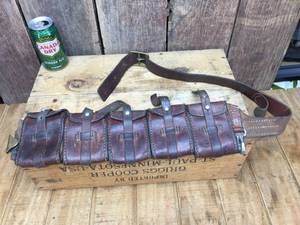 lot 142 image: 1919 Leather Ammo Belt - Military - Nice