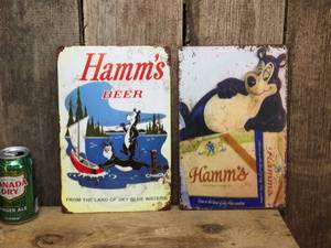 lot 157 image: 2 Old-Look Hamms Beer Signs