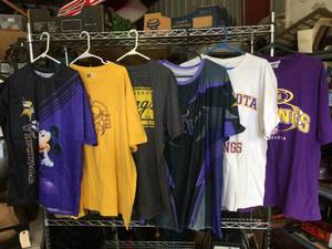 lot 191 image: 6 MN Vikings T-Shirts