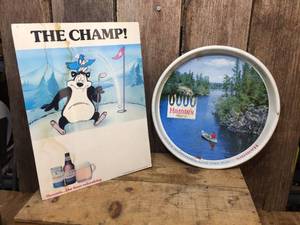 lot 241 image: Vintage Hamms Beer Tray & Countertop Display