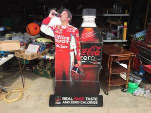 lot 243 image: Tony Stewart NASCAR Coca Cola Cardboard Display