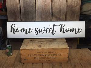 lot 249 image: Metal Embossed Home Sweet Home Sign