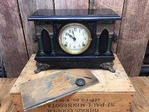 lot 259 image: Antique Sessions Mantle Clock