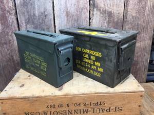lot 286 image: 2 Ammo Cans 50 Cal. - 7.62