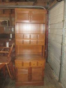 lot 6 image: (G1) Wood Cabinet 30 x 18 x 78 H...