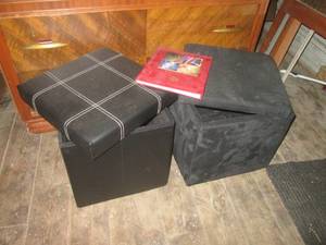 lot 110 image: (G1)  2 Cube storage bins and a Han...