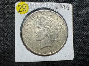 lot 29 image: 1925 Peace Silver Dollar