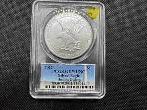 lot 44 image: 2022 American Silver Eagle Bowers Autographed PCGS Gem Uncirculated