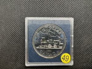lot 49 image: 1981 90% Uncirculated Canadian Silver Dollar