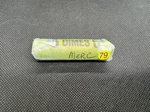 lot 79 image: Roll of 50 Silver Mercury Dimes