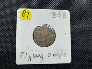 lot 81 image: 1858 Flying Eagle Cent - PCGS Price Guide for a G4 is $34