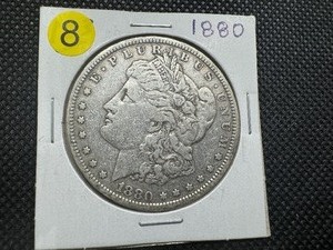 lot 8 image: 1880 Morgan Silver Dollar