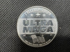 lot 91 image: Trump 2024 One Ounce Silver Round