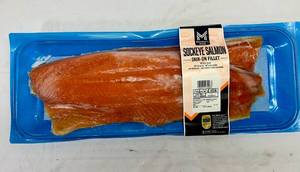 lot 16 image: E. Sockeye Salmon-Skin on Fillet - See Description for weight 