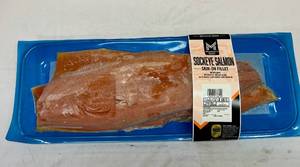 lot 19 image: E. Sockeye Salmon-Skin on Fillet - See Description for weight 