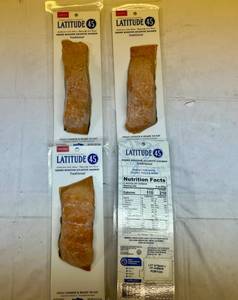 lot 25 image: E. 4x 4oz 45 Latitude 45 Smoke Roasted Atlantic Salmon-Ready to Eat