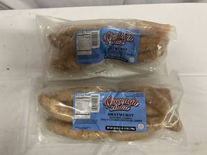 lot 59 image: K. 2x 1lb 12oz Wisconsin Maid Natural Casing Bratwursts