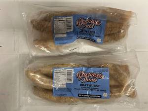 lot 62 image: K. 2x 1lb 12oz Wisconsin Maid Natural Casing Bratwursts