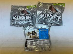 lot 149 image: KK. 10.8oz 3x 10.78oz Hersheys Kiss-Milk Chocolate