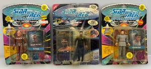 lot 6 image: Misc. STAR TREK Next Generations Action Figures (NOC) Cards Beat Up