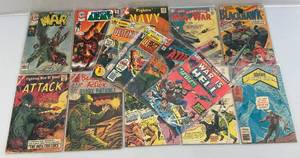 lot 113 image: Misc. Vintage 12 CENT - 25 CENT War Comics & More (Bagged)