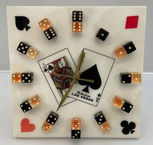lot 173 image: Vintage Las Vegas Acrylic Clock