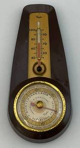 lot 187 image: Vintage Taylor Wall Barometer  Thermometer 7 14