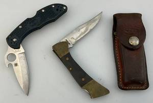 lot 198 image: Misc. Pocket Knives Including Case XX With Leather Sheath