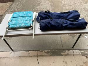 lot 149 image: Outdoor Folding Chair and Two Camping Chairs