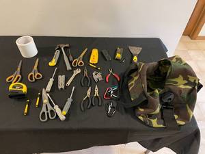 lot 188 image: Assorted Hand Tools with Camouflage Bag
