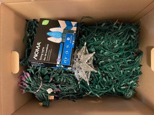 lot 200 image: Box of Various Holiday String Lights