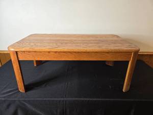 lot 103 image: Oak Wood Rectangular Coffee Table