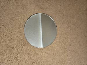 lot 115 image: Vintage Round Wooden Wall Mirror