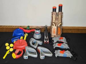 lot 167 image: Lot of Nerf Laser Tag and Blaster Toys