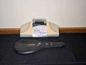 lot 189 image: Badminton Set in Orig Pkg and Wilson Hyper Hammer Tennis Racquet