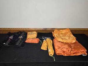 lot 191 image: Camping and Outdoor Gear Lot with Knee Braces and Naturehike Accessories
