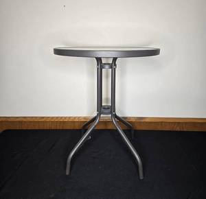 lot 193 image: Round Glass Top End Table
