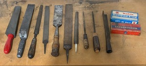 lot 149 image: Chisels, Files and Sharpening Blocks