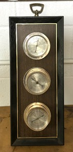 lot 165 image: Vintage Humidity Meter, Thermometer and Barometer