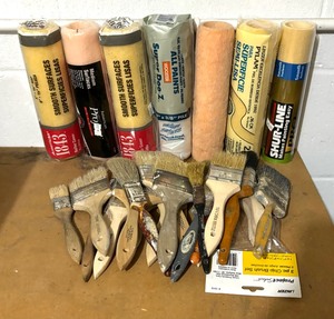 lot 192 image: Plethora of Paint Brushes and Rollers
