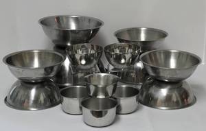 lot 119 image: Multitudes of Stainless Steel Bowls