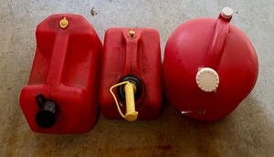 lot 272 image: Three Plastic Gasoline Containers