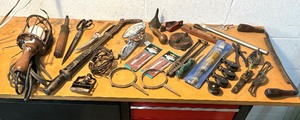 lot 40 image: Variety of Vintage Tools and More