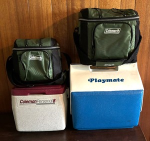 lot 309 image: Four Coolers by Igloo and Coleman