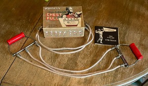 lot 325 image: The Original Whitely Elastic Rubber Cable Chest Pull System