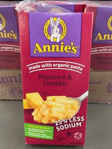 lot 4 image: HI 3 - Lot of 12 Annies Macaroni & Cheddar Organic Pasta