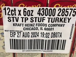 lot 11 image: Trolly - 12-Pack Kraft Heinz Stove Top Turkey Stuffing Mix 6 oz Boxes