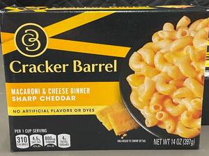 lot 12 image: ID 1 - Lot of 4 Cracker Barrel Macaroni & Cheese Dinner - Sharp Cheddar