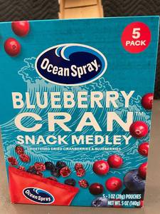 lot 17 image: Ocean Spray Blueberry Cran Snack Medley - 10 Cartons