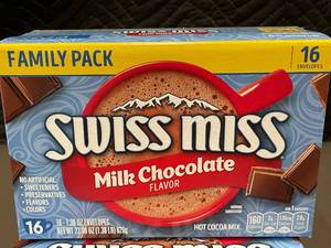 lot 27 image: 2 back 1.5 - Swiss Miss Milk Chocolate Flavor Hot Cocoa Mix Family Pack - 3 Boxes